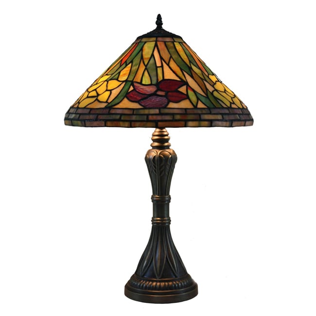 Daffodil Handcrafted Stained Glass Tiffany Style Table Lamp Compare $