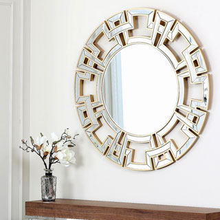 Buy  Abbyson Living Pierre Gold Round Wall Mirror