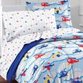 Planes and Clouds 5-piece Twin-size Bed in a Bag with Sheet Set