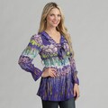 Sienna Rose Women's Abstract Tunic Top