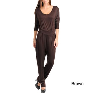 Stanzino Women's Solid Back Tie Jumpsuit