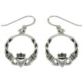 Carolina Glamour Collection Sterling Silver Celtic Claddagh Earrings