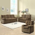 Sequoia 3-piece Golden Brown Chenille Sofa Set