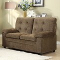 Sequoia Golden Brown Chenille Loveseat