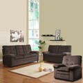 Sequoia Chocolate Chenille Tufted 3-piece Living Room Set