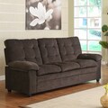 Sequoia Chocolate Chenille Tufted Transitional Sofa