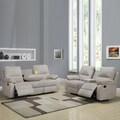 Corbridge Light Beige Chenille 2-piece Recliner Sofa and Loveseat Set