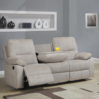 Corbridge Light Beige Chenille Double Recliner Sofa