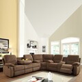 Corbridge Dark Brown Chenille Sectional Sofa