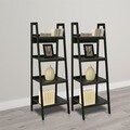 Altra Black Ladder Frame Bookcases (Set of 2)