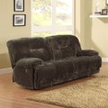 Felicity Dark Brown Microfiber Reclining Sofa