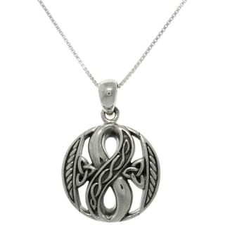 Carolina Glamour Collection Sterling Silver Celtic Infinity Necklace