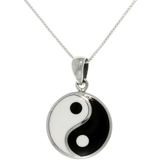 Carolina Glamour Collection Sterling Silver Yin Yang Necklace
