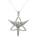 Carolina Glamour Collection Sterling Silver Trinity Angel Necklace