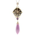 Michael Valitutti Two-tone Smokey Quartz and Phosphosiderite Pendant Necklace