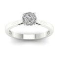 10k White Gold 1/4ct TDW Imperial Diamond Ring (H-I, I2)