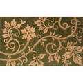 Natural Coir and Rope Green Door Mat (1'6 x 2'6)