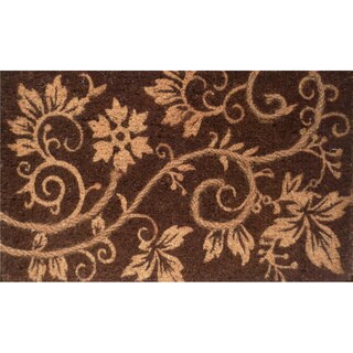 Natural Coir and Rope Brown Door Mat (1'6 x 2'6)