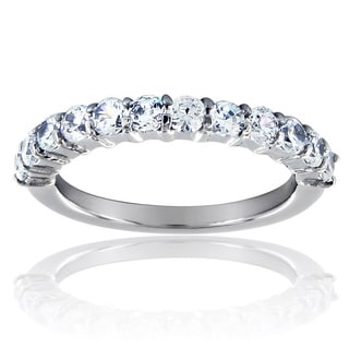 Stainless Steel Dazzling Cubic Zirconia Band Ring