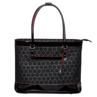 Johnston & Murphy 'Mallory' Black Multi Pattern Laptop Tote Bag