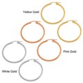 Fremada 14k Gold 2x25-mm Polished Tube Hoop Earrings