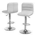 Christopher Knight Home Agoura White PU Barstools (Set of 2)