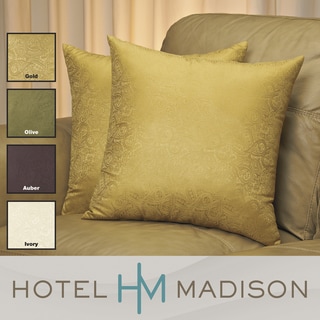 Low Price Hotel Madison Silk Jacquard Down-like Decorative Pillows (Set of 2)