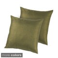 Hotel Madison Silk Jacquard Down-like Decorative Pillows (Set of 2)