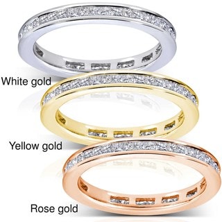 14k Gold 1ct TDW Princess Diamond Eternity Ring (G-H, SI1-SI2)