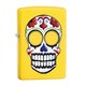 Zippo Matte Yellow Finish and Day of the Dead Design Lighter