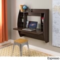 Broadway Black Floating Desk with Storage