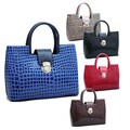 Dasein Petite Croco Embossed Tote Bag