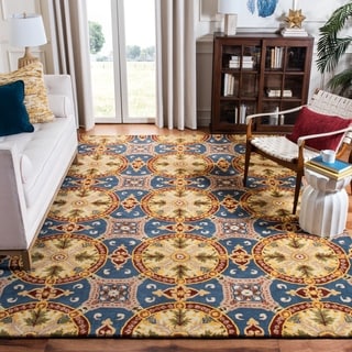 Safavieh Handmade Wyndham Blue New Zealand Wool Rug