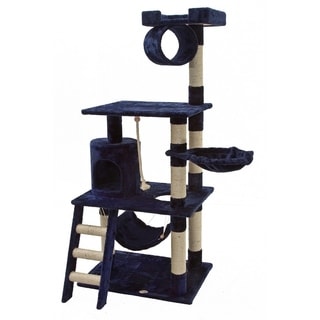 Go Pet Club Blue 62-inch High Cat Tree Furniture