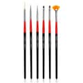 Shany Professional Synthetic Nail Brush 6-piece Set