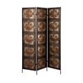 Silverstone Black/ Gold 3-panel Decorative Screen