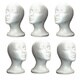 Shany White Styrofoam Model Heads (Pack of 6)