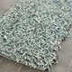 Safavieh Handmade Metro Light Blue Leather Shag Rug