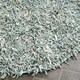 Safavieh Handmade Metro Light Blue Leather Shag Rug