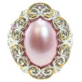 Michael Valitutti Two-Tone Pink Mabe Pearl Ring (12-16 mm)