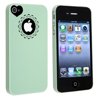 BasAcc Mint Green Sweet Heart Snap-on Case for Apple� iPhone 4/ 4S