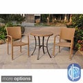 Barcelona 28-inch Round Outdoor Bistro Set with 2 Armchairs