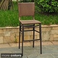 Barcelona Resin Wicker Outdoor Bar Height Stools (Set of 2)