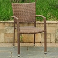 Barcelona Resin Wicker Outdoor Dining Chairs (Set of 6)