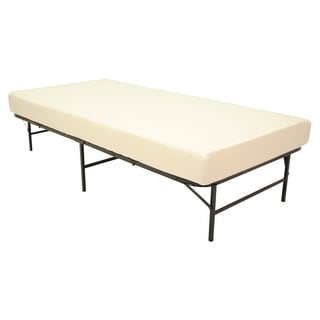 Pragma Quad-Folding Bed Frame Twin XL-size with 6-inch Memory Foam Mattress