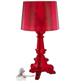 Bourgie Style Acrylic Red Table Lamp