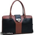 Dasein Classic Color-block Faux Leather Shoulder Bag