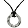 Carolina Glamour Collection Sterling Silver Faith Ring Pendant Necklace