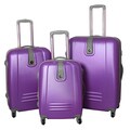 Caribbean Purple Fun 3-Piece Expandable Lightweight Hardside Spinner Luggage Set with Lock