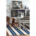 Handmade Barclay Butera Awning Stripe Oxford Rug (7'9 x 10'10)